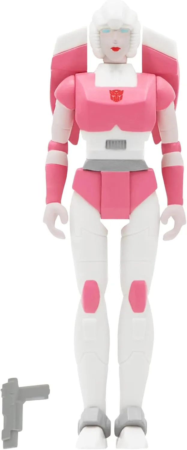 Super7 Transformers Arcee - 3.75" Transformers Action Figure with Accessory Classic Cartoon Collectibles and Retro Toys