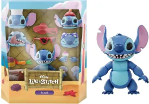 Super7 ULTIMATES! Disney Stitch - 7" Disney Action Figure with Accessories Classic Disney Collectibles and Retro Toys, Blue