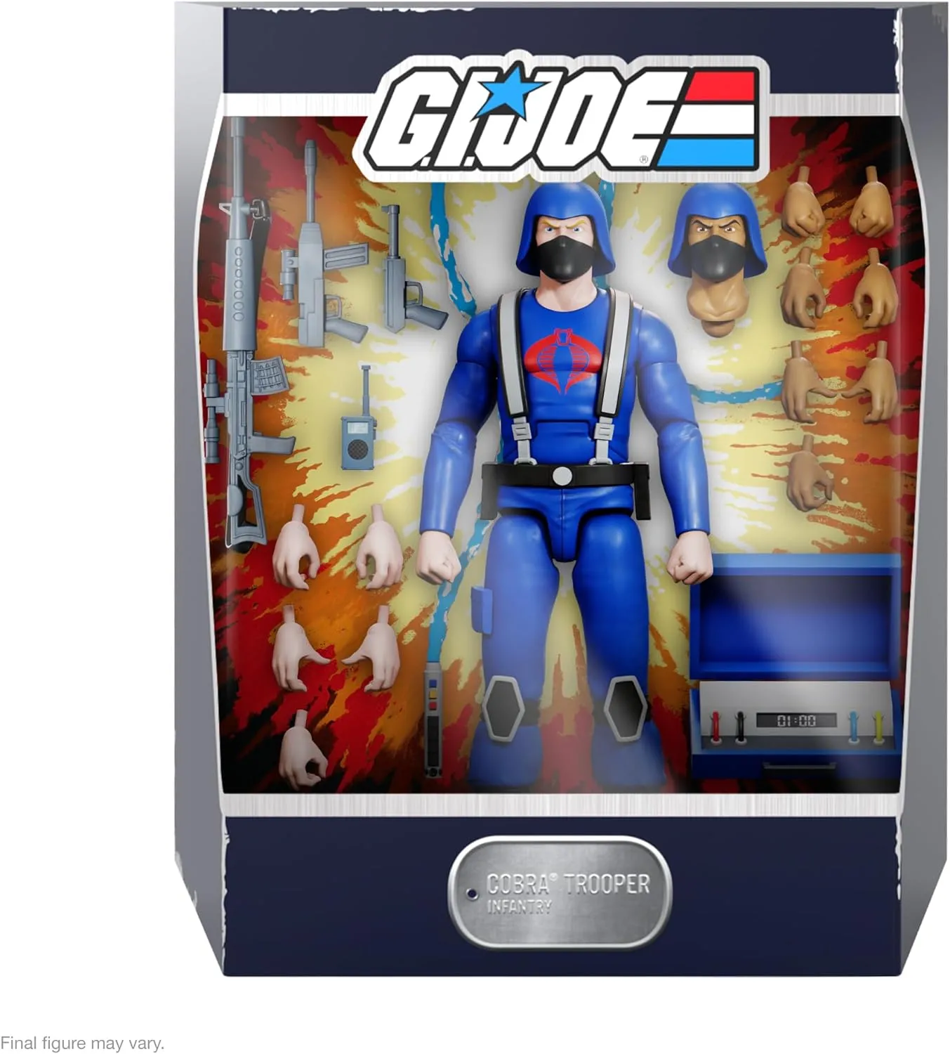 Super7 ULTIMATES! G.I. Joe Cobra Trooper - 7" G.I. Joe Action Figure with Accessories Classic Cartoon Collectibles and Retro Toys