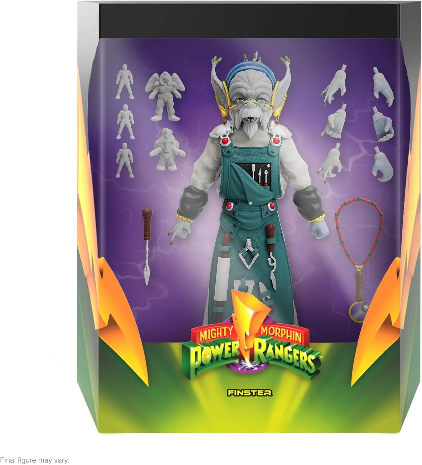 Super7 ULTIMATES! Mighty Morphin Power Rangers Finster - 7" Power Rangers Action Figure with Accessories Classic TV Show Collectibles