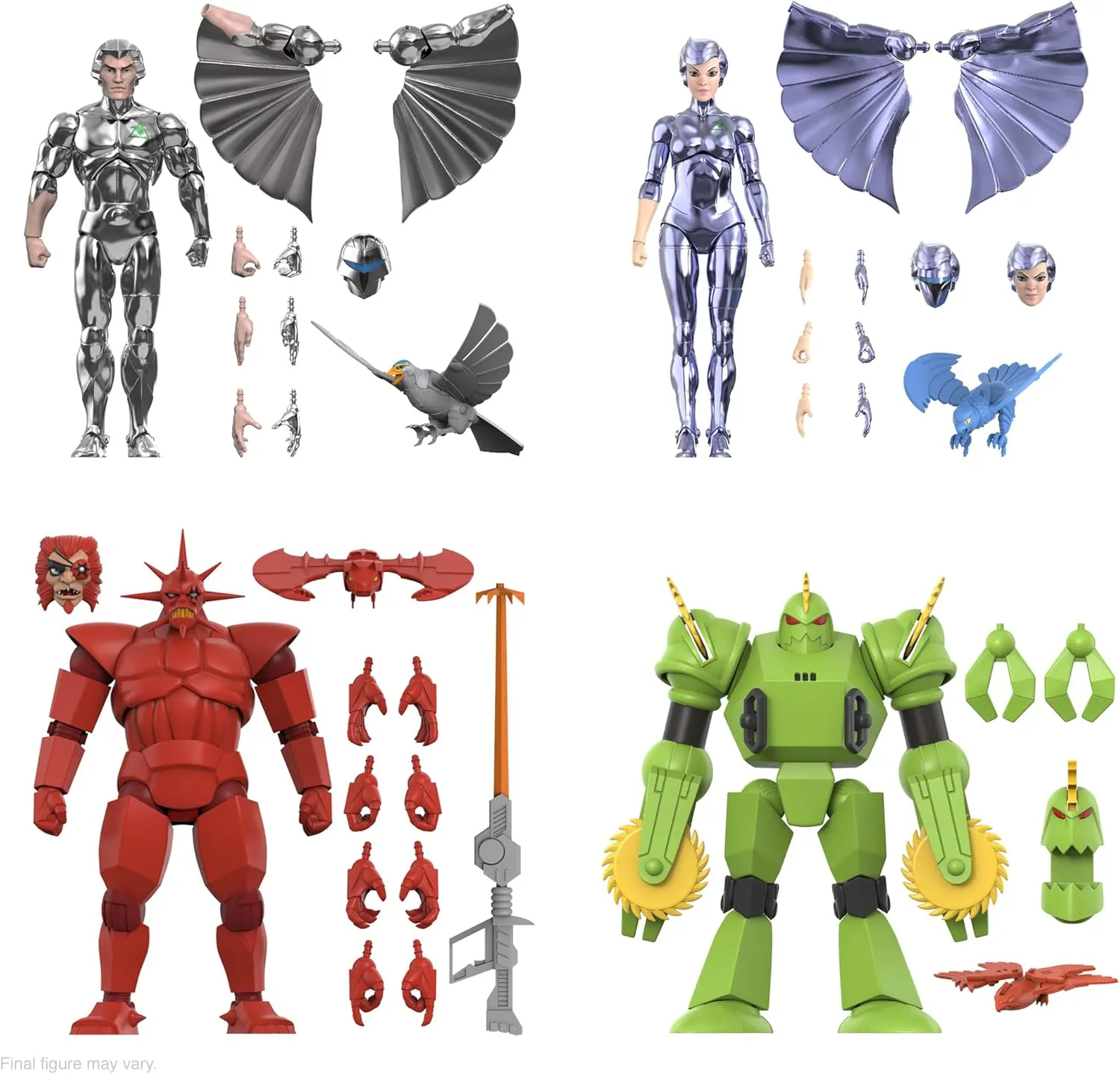 Super7 Ultimates SilverHawks Quicksilver - 7" SilverHawks Action Figure with Accessories Classic Cartoon Collectibles and Retro Toys