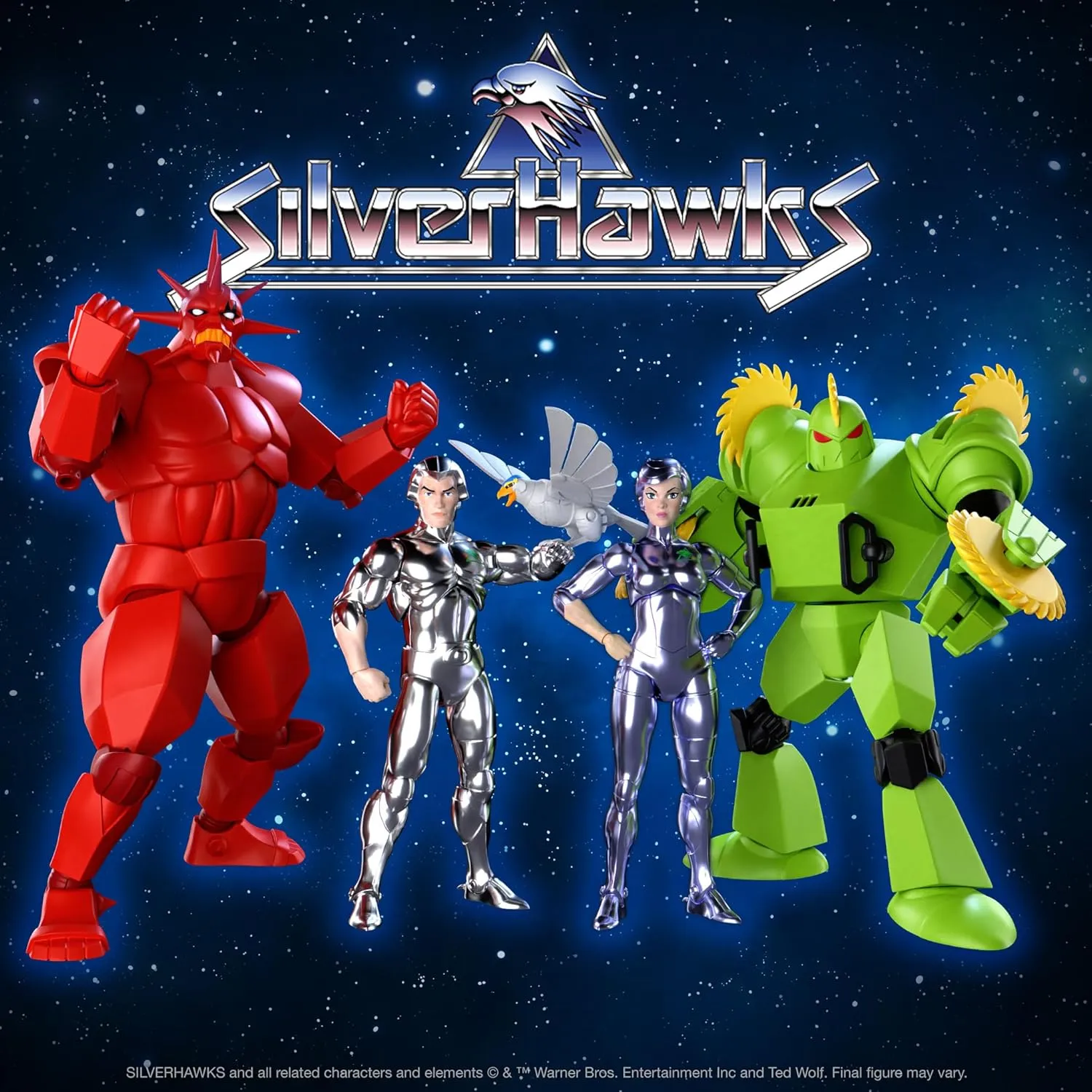 Super7 Ultimates SilverHawks Quicksilver - 7" SilverHawks Action Figure with Accessories Classic Cartoon Collectibles and Retro Toys