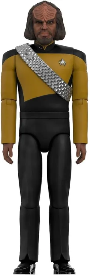 Super7 ULTIMATES! Star Trek: The Next Generation Lieutenant Worf - 7" Star Trek Action Figure with Accessories Classic TV Show Collectibles and Retro Toys