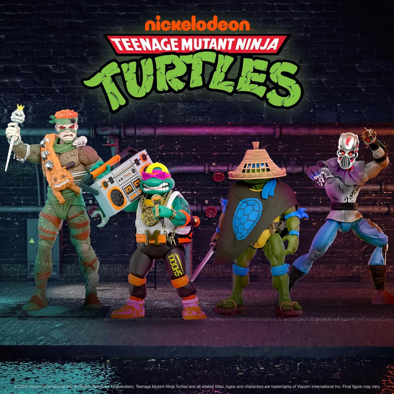 Super7 ULTIMATES! Teenage Mutant Ninja Turtles Foot Soldier (Battle Damaged) - 7" TMNT Action Figure with Accessories Classic Cartoon Collectibles and Retro Toys