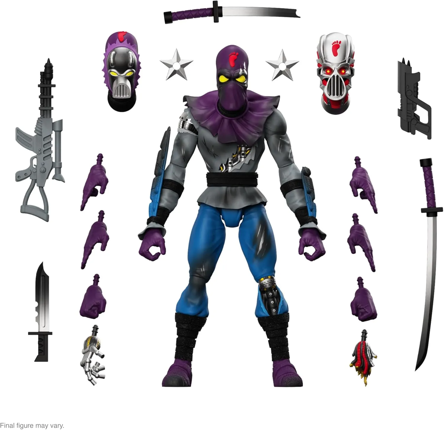 Super7 ULTIMATES! Teenage Mutant Ninja Turtles Foot Soldier (Battle Damaged) - 7" TMNT Action Figure with Accessories Classic Cartoon Collectibles and Retro Toys