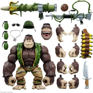 Super7 ULTIMATES! Teenage Mutant Ninja Turtles Guerrilla Gorilla - 8" TMNT Action Figure with Accessories Classic Cartoon Collectibles