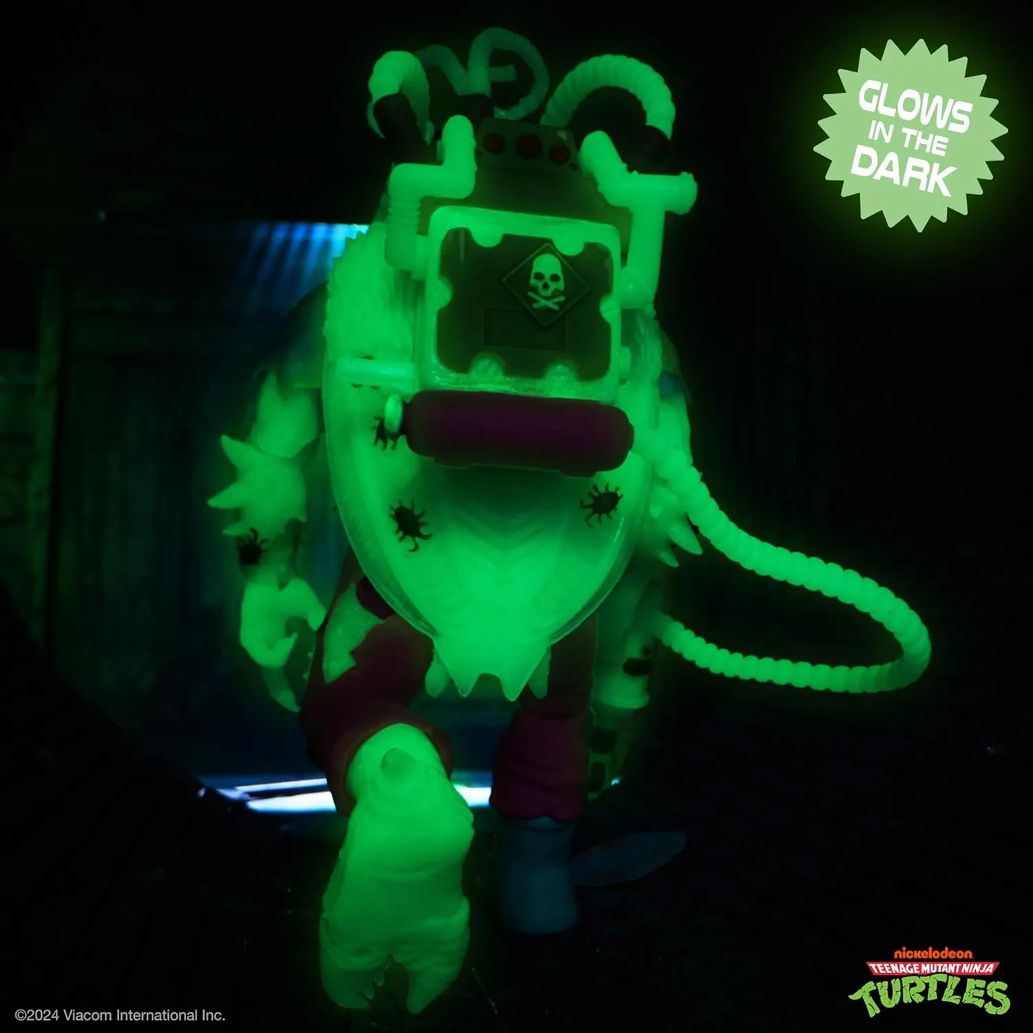 Super7 ULTIMATES! Teenage Mutant Ninja Turtles Scumbug (Glow) - 7" TMNT Action Figure with Accessories Classic Cartoon Collectibles
