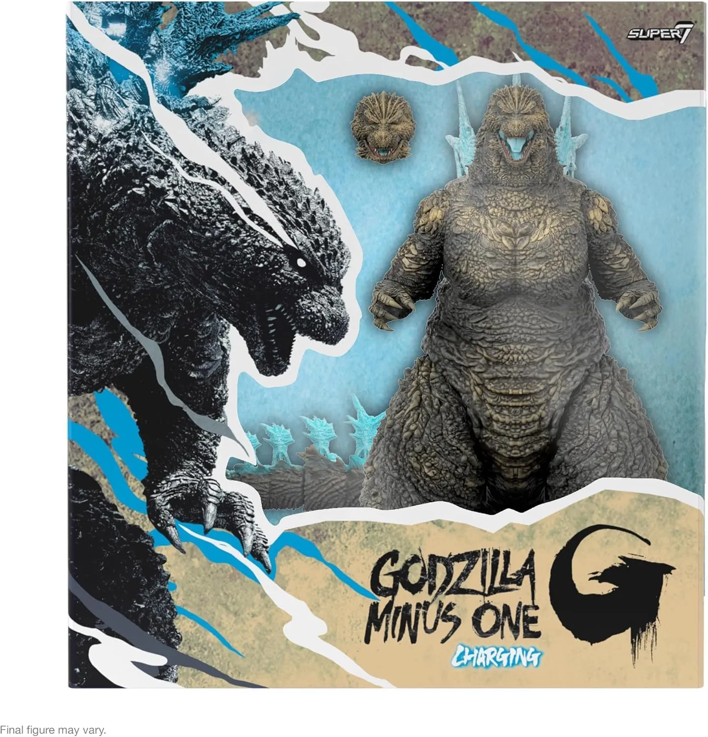 Super7 ULTIMATES! Toho Godzilla Minus One (Charging) Figure - 8" Toho Godzilla Action Figure Kaiju - Classic Movie Monster Fans Collectibles & Retro Toys- Movie Model for Collectors & Display Figurine