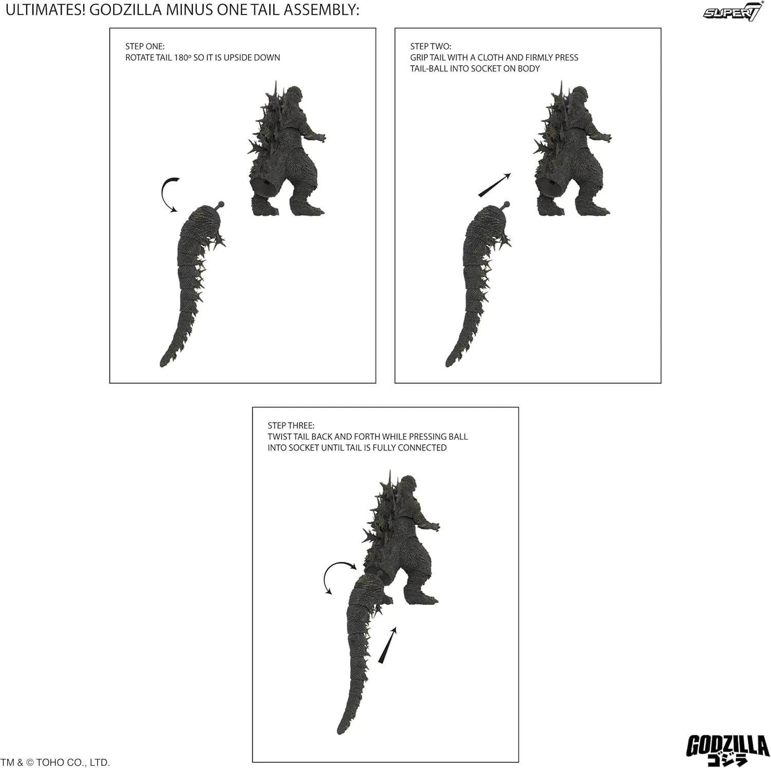 Super7 ULTIMATES! Toho Godzilla Minus One (Charging) Figure - 8" Toho Godzilla Action Figure Kaiju - Classic Movie Monster Fans Collectibles & Retro Toys- Movie Model for Collectors & Display Figurine