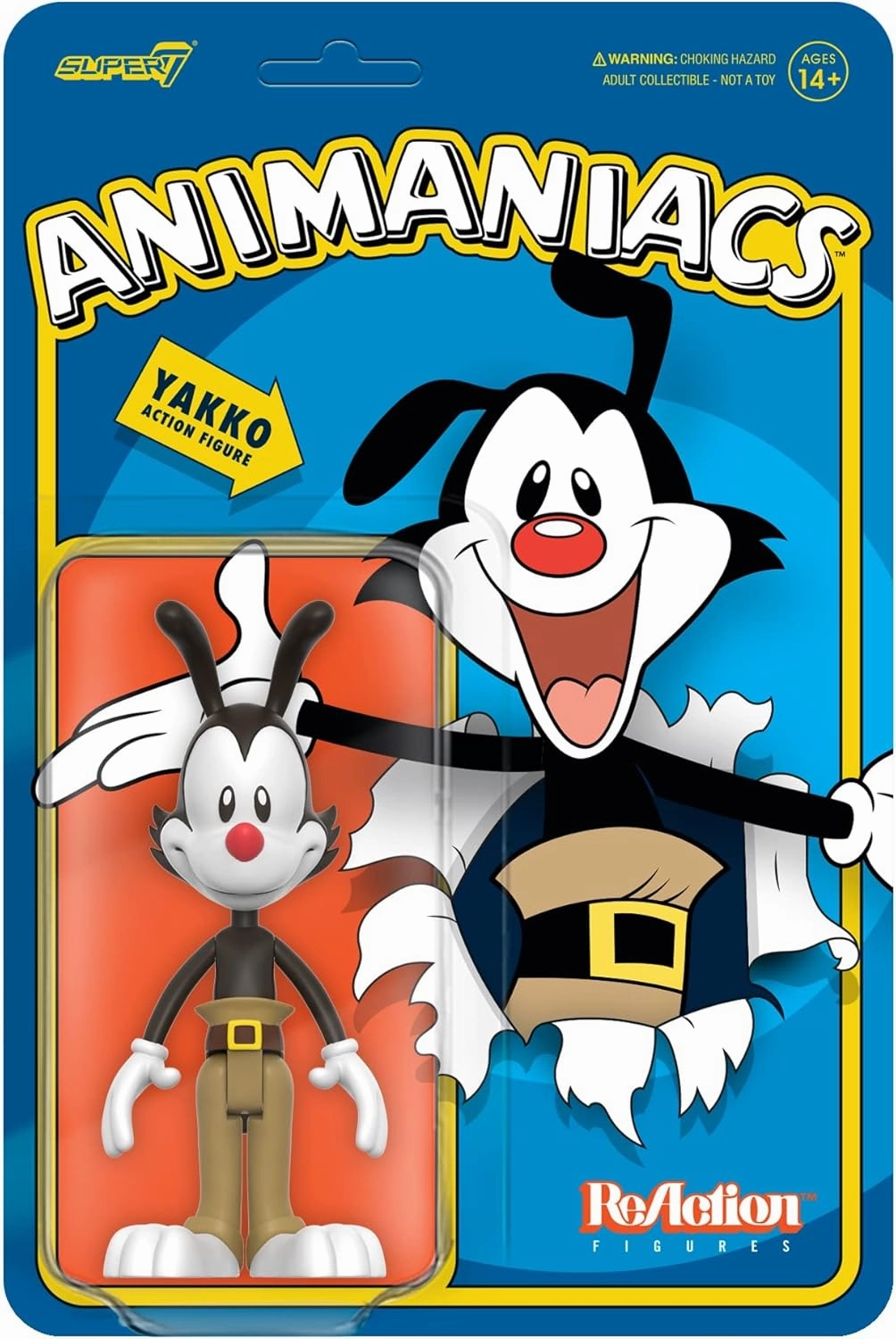 Super7 Animaniacs Yakko Warner - 3.75" Animaniacs Action Figure Classic TV Show Collectibles and Retro Toys