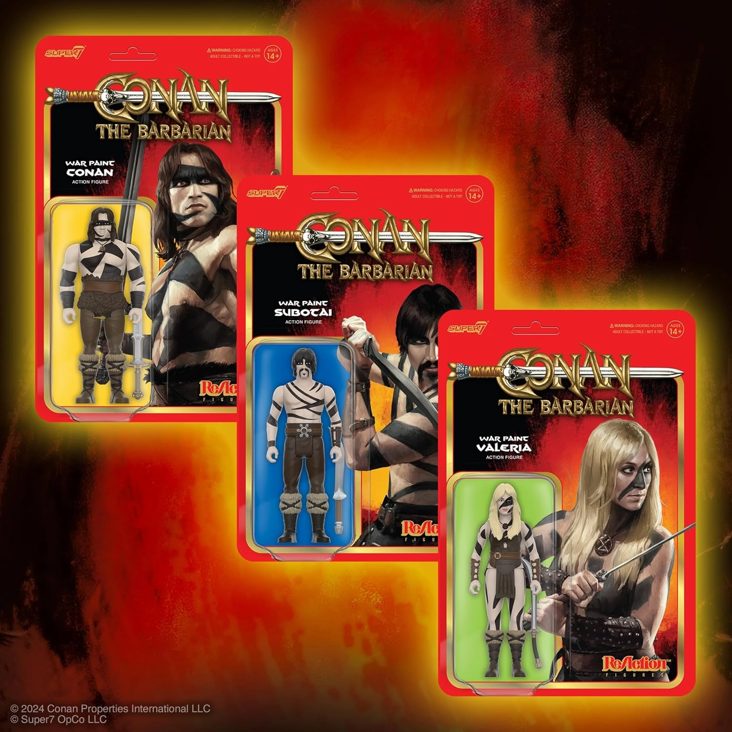 Super7 Conan The Barbarian War Paint Subotai - 3.75" Conan Action Figure with Accessory Classic Movie Collectibles and Retro Toys