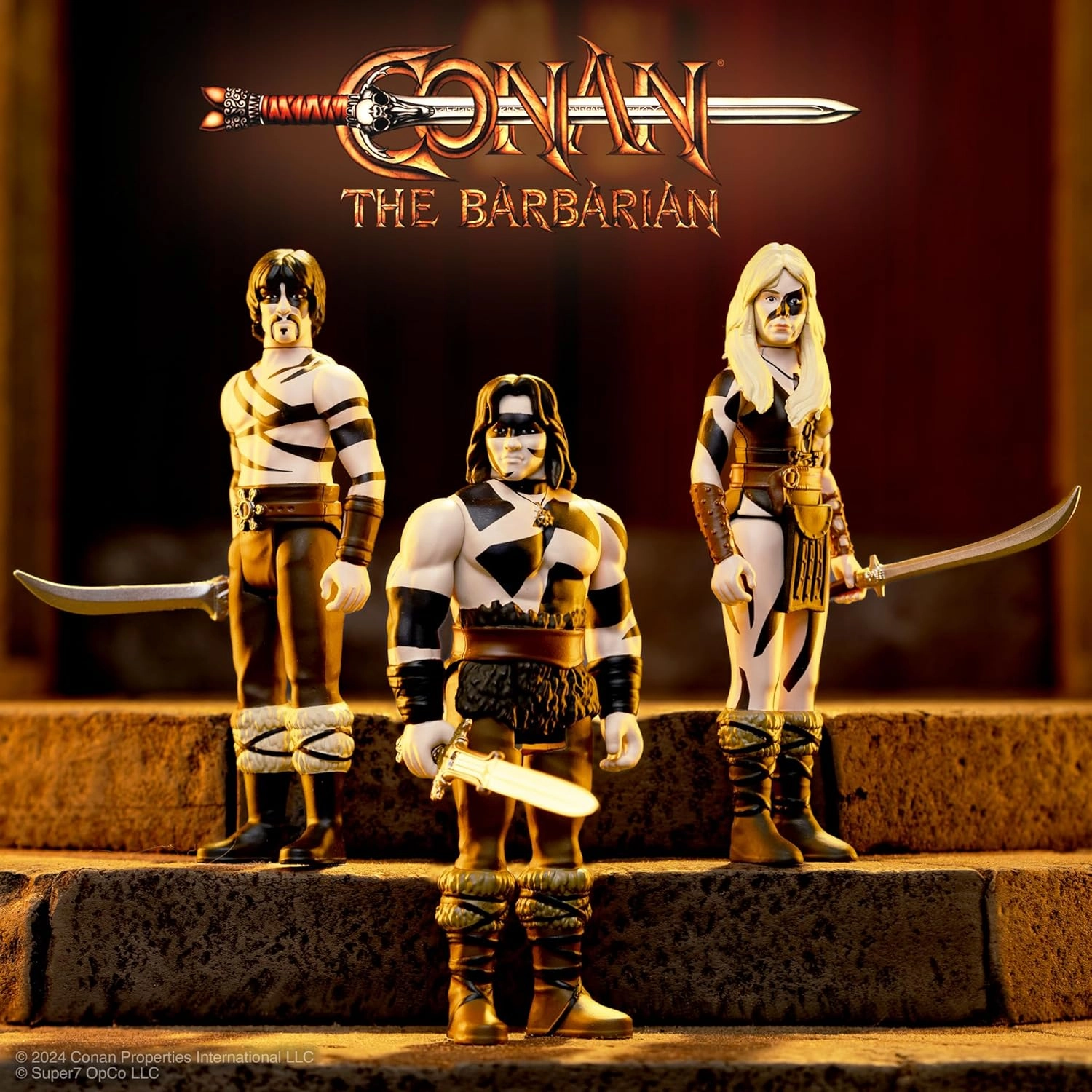 Super7 Conan The Barbarian War Paint Subotai - 3.75" Conan Action Figure with Accessory Classic Movie Collectibles and Retro Toys
