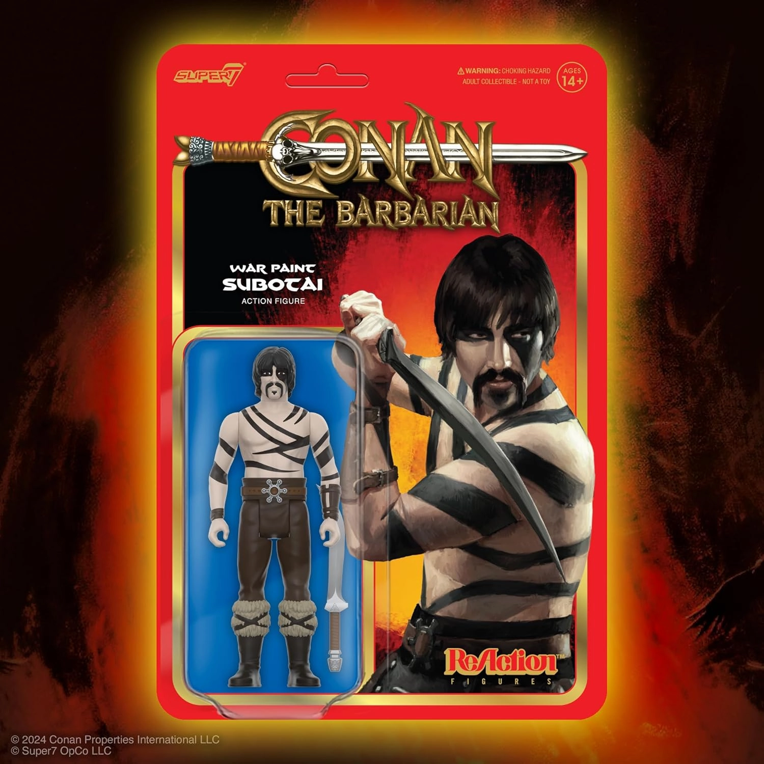 Super7 Conan The Barbarian War Paint Subotai - 3.75" Conan Action Figure with Accessory Classic Movie Collectibles and Retro Toys