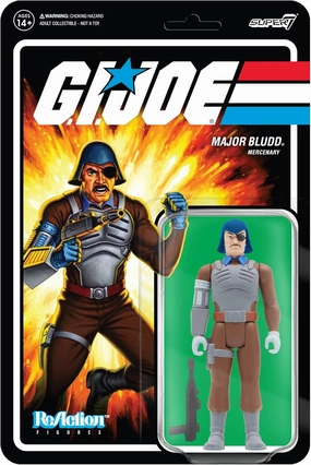 Super7 G.I. Joe Major Bludd - 3.75" G.I. Joe Action Figure with Accessory Classic Cartoon Collectibles and Retro Toys
