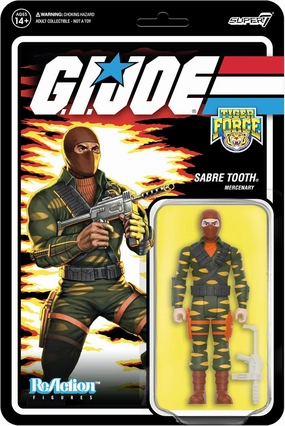 Super7 G.I. Joe Sabre Tooth - 3.75" G.I. Joe Action Figure with Accessory Classic Cartoon Collectibles and Retro Toys