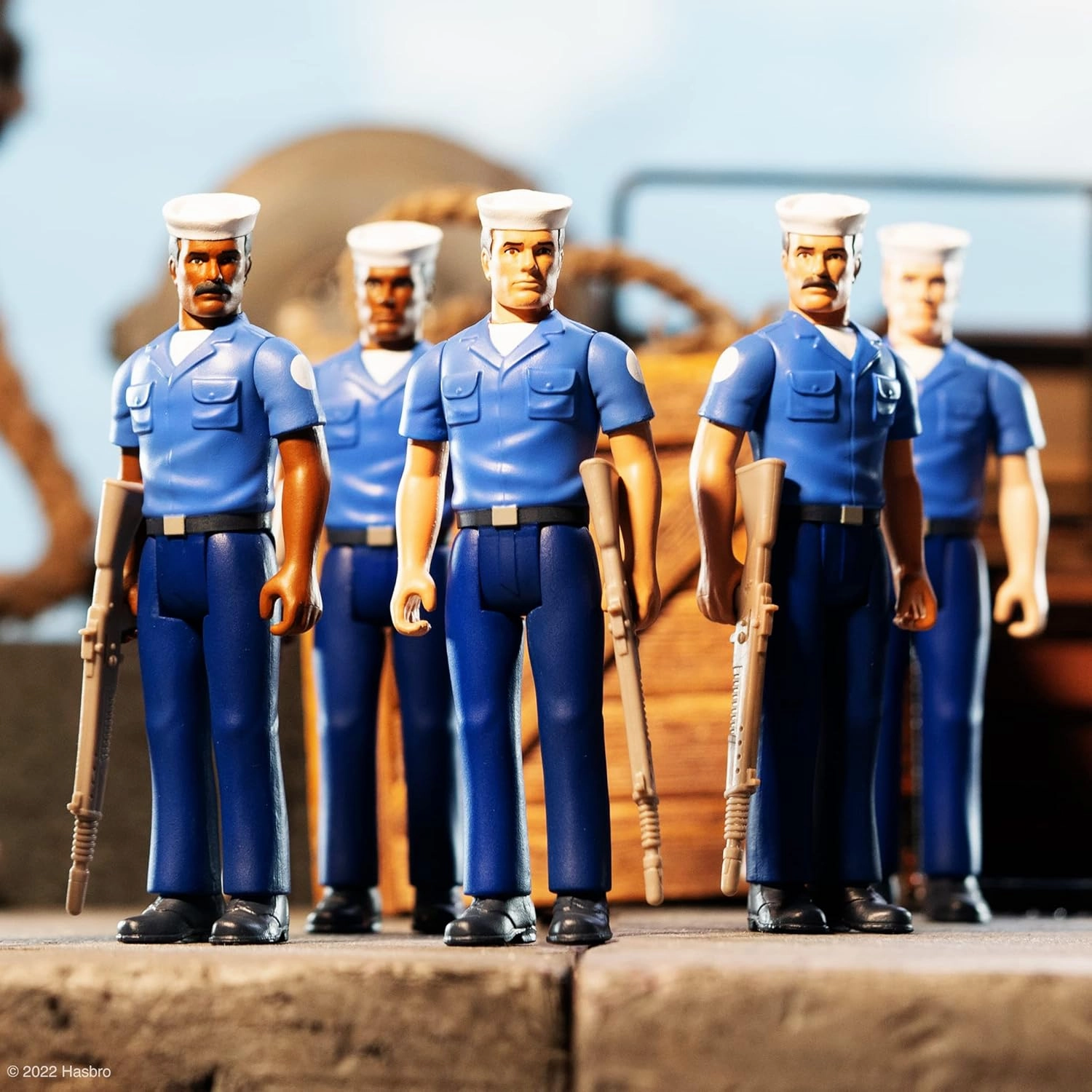 Super7 G.I. Joe Sailor Blueshirt (Beard/Brown) - 3.75" G.I. Joe Action Figure with Accessory Classic Cartoon Collectibles and Retro Toys