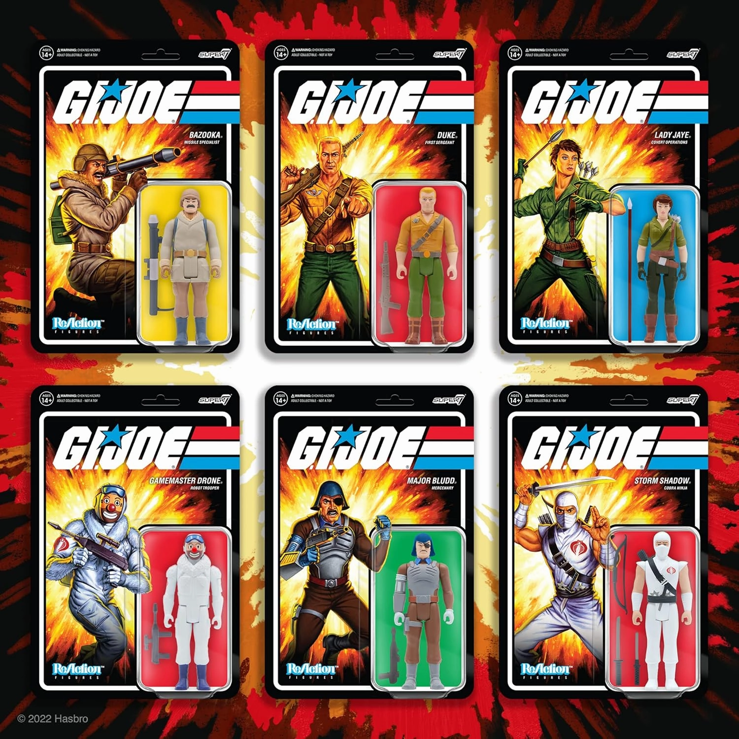 Super7 G.I. Joe Storm Shadow 3.75 in Reaction Figure