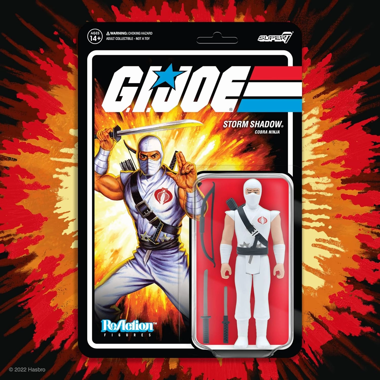 Super7 G.I. Joe Storm Shadow 3.75 in Reaction Figure