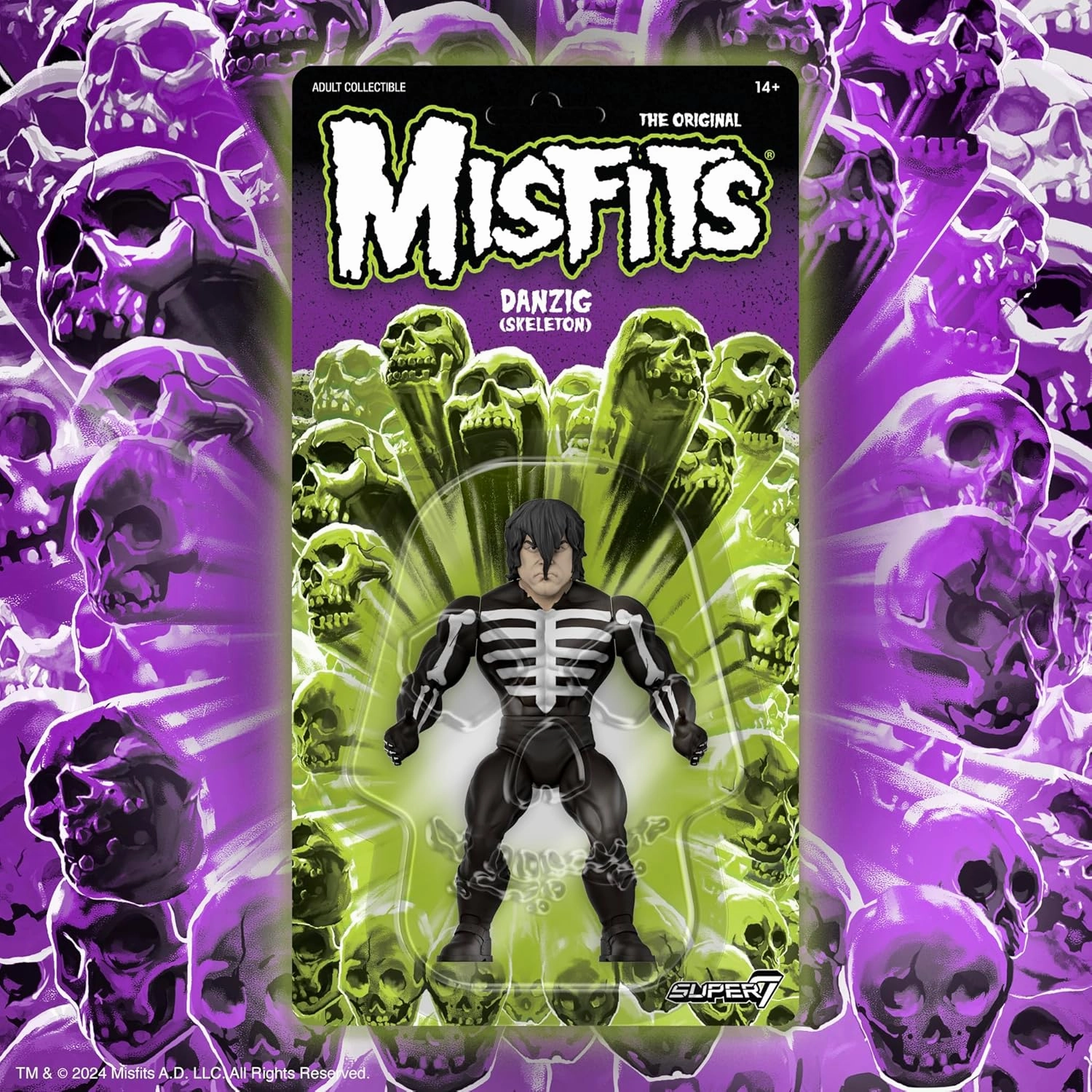 Super7 Misfits Vintage Figures Wave 01 - Danzig (Skeleton Shirt) Action Figure