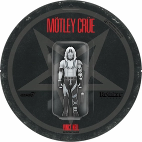 Super7 Motley Crue Vince Neil Shout at The Devil (Black and White) - 3.75" Action Figure with Accessory Heavy Metal Collectibles and Retro Toys