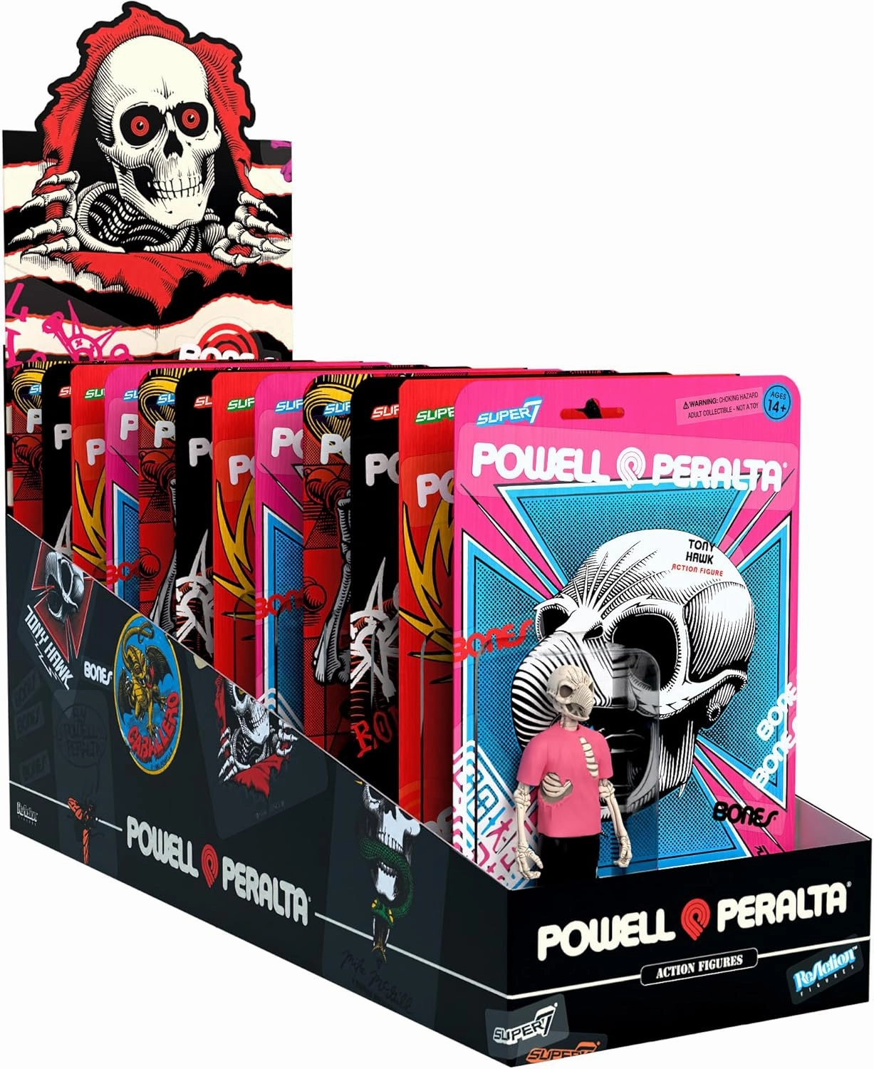 Super7 Powell-Peralta - 3.75" Powell-Peralta Retail Display Action Figure Classic Skateboard Collectibles and Retro Toys
