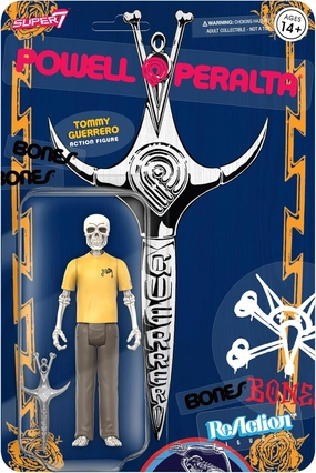 Super7 Powell-Peralta Tommy Guerrero (V8 Dagger/Sacto '86) - 3.75" Powell-Peralta Action Figure with Accessory Classic Skateboard Collectibles and Retro Toys