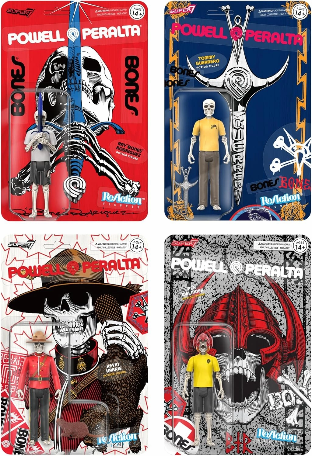 Super7 Powell-Peralta Tommy Guerrero (V8 Dagger/Sacto '86) - 3.75" Powell-Peralta Action Figure with Accessory Classic Skateboard Collectibles and Retro Toys