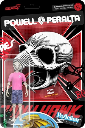Super7 Powell-Peralta Tony Hawk (Mt. Trashmore '85) - 3.75" Powell-Peralta Action Figure Classic Skateboard Collectibles and Retro Toys