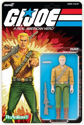 Super7 Reaction  G.I. Joe Duke (Cartoon) - 3.75" G.I. Joe Action Figure with Accessories Classic Cartoon Collectibles and Retro Toys