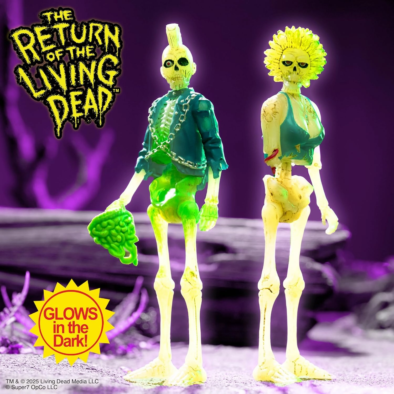 Super7 Return of The Living Dead Reaction Figures Wave 05 - Zombie Trash (Monster Glow) Action Figure
