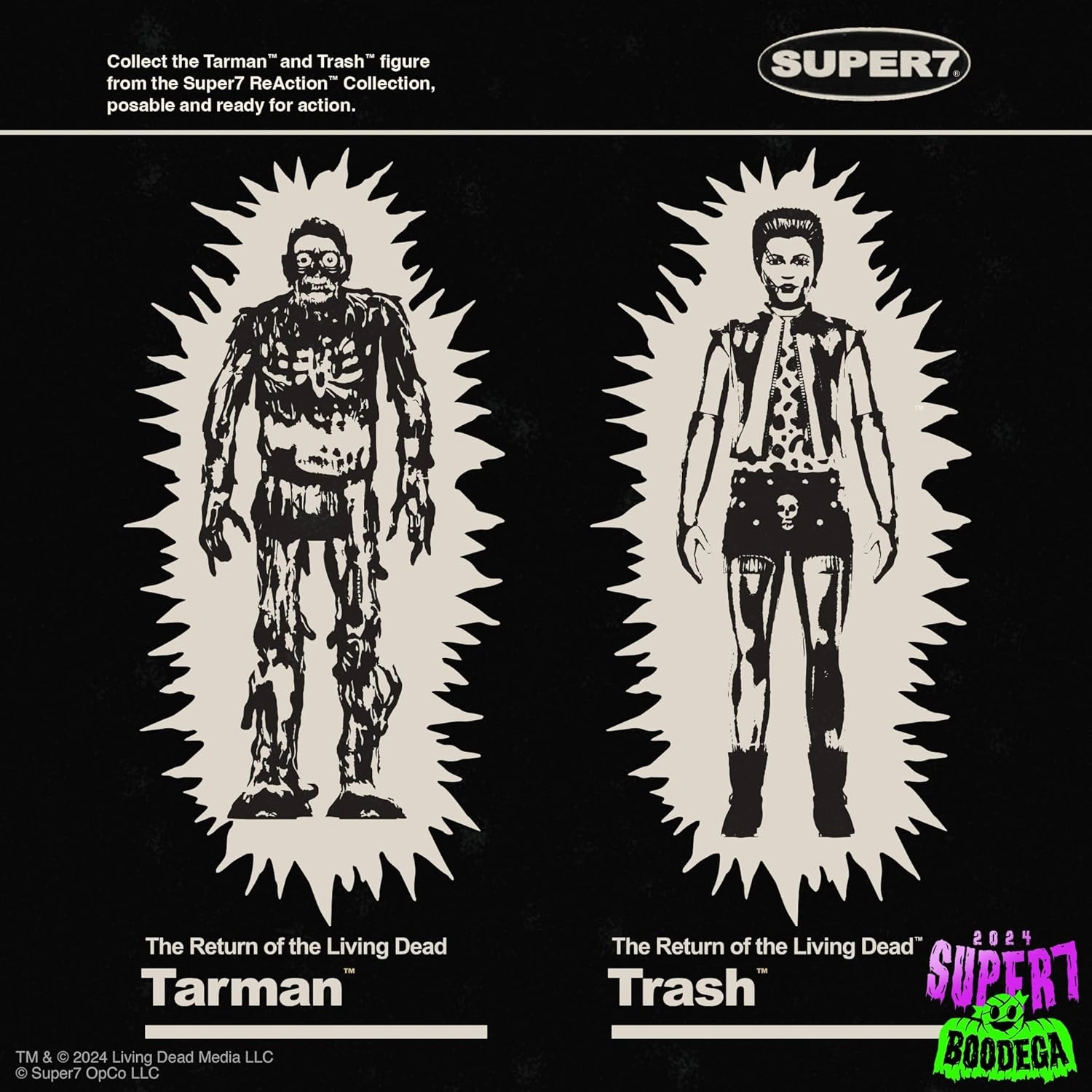 Super7 Return of The Living Dead Trash (Monster Glow) - 3.75" Return of The Living Dead Action Figure Classic Horror Collectibles and Retro Toys