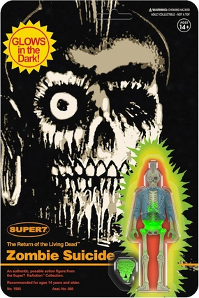 Super7 Return of The Living Dead Zombie Suicide (Monster Glow) - 3.75" Return of The Living Dead Action Figure Horror Collectibles and Retro Toys