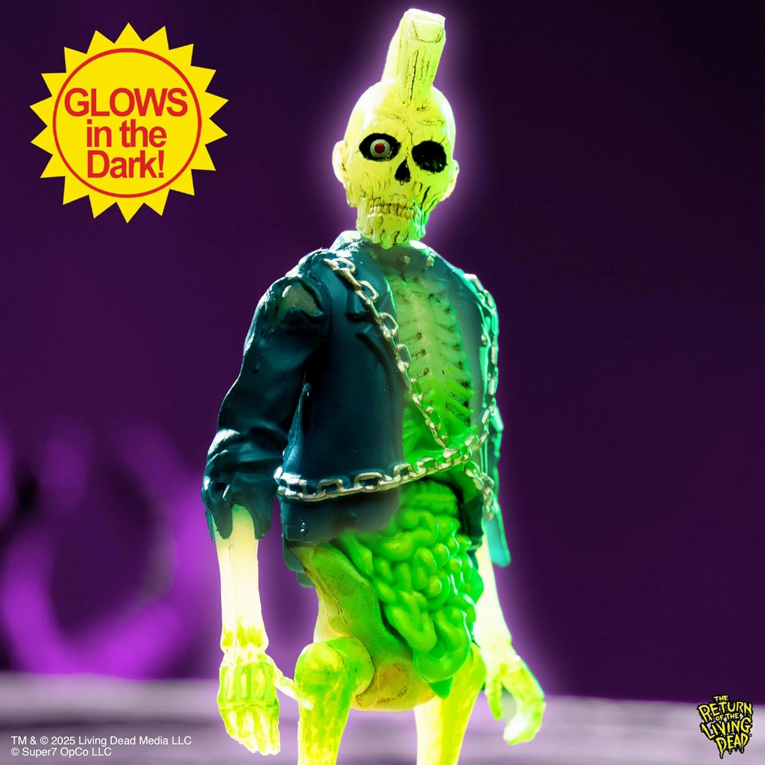 Super7 Return of The Living Dead Zombie Suicide (Monster Glow) - 3.75" Return of The Living Dead Action Figure Horror Collectibles and Retro Toys