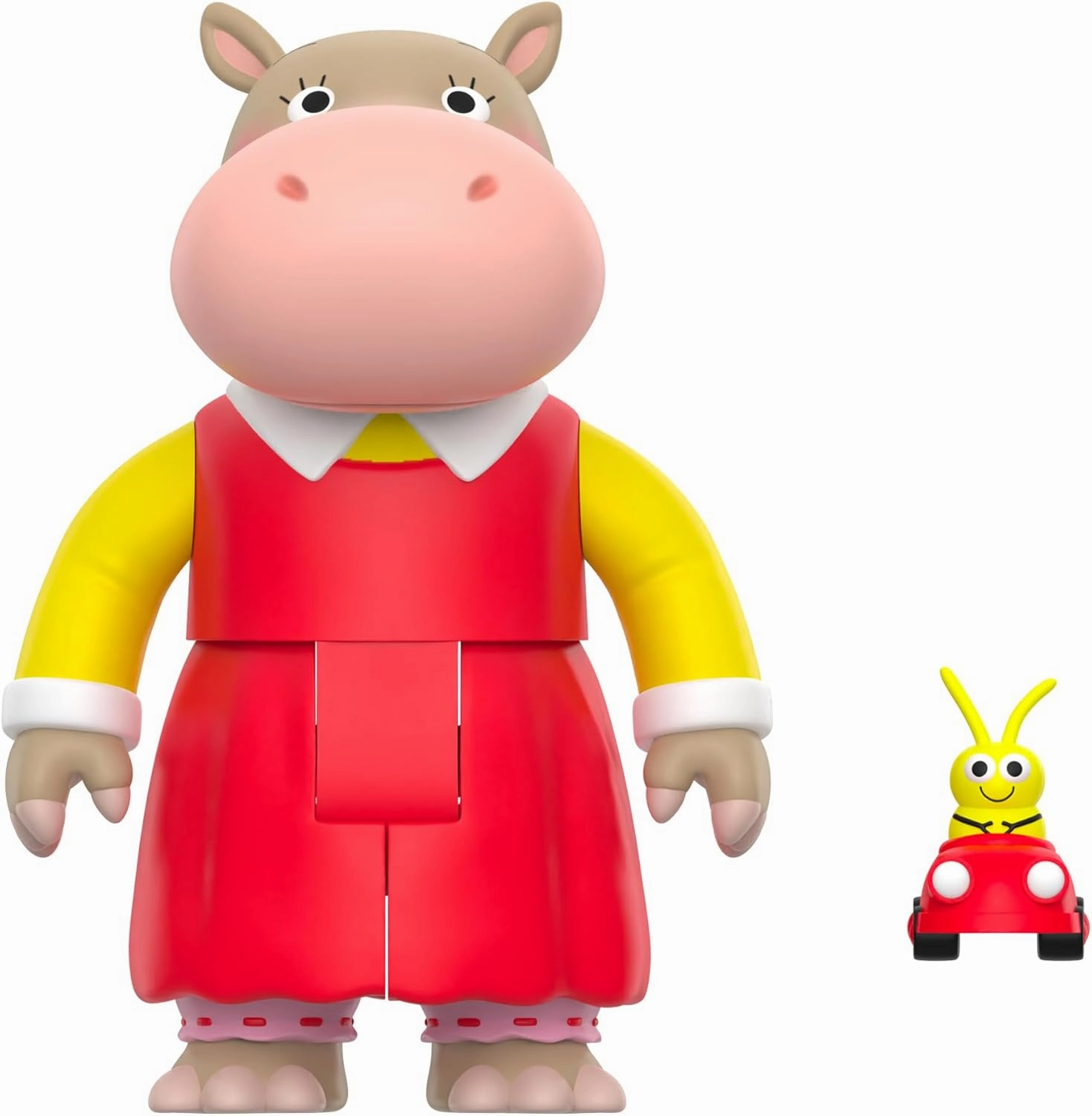 Super7 Richard Scarry Hilda Hippo and Goldbug - 3.75" Richard Scarry Books Action Figure with Accessory Collectibles and Retro Toys