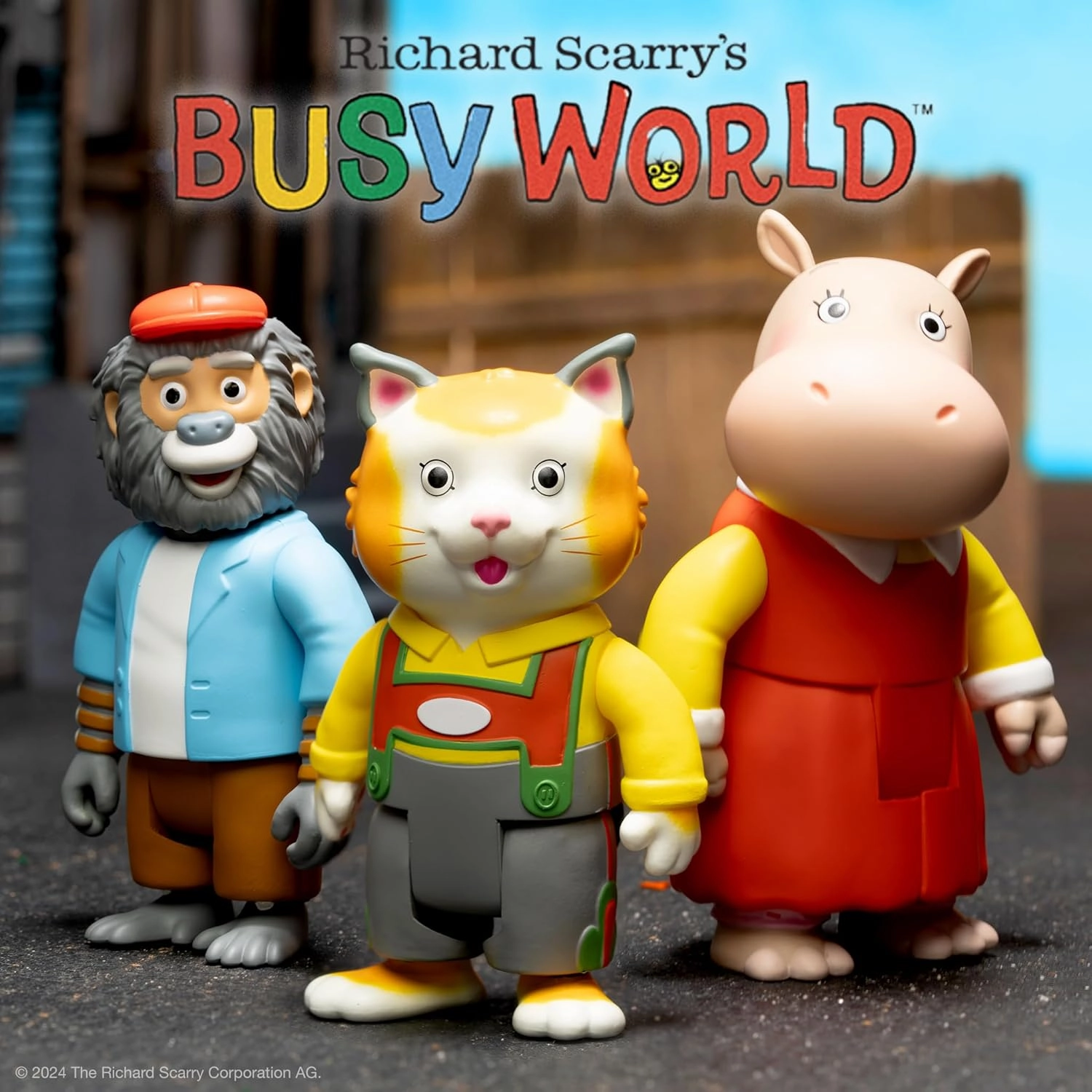 Super7 Richard Scarry Hilda Hippo and Goldbug - 3.75" Richard Scarry Books Action Figure with Accessory Collectibles and Retro Toys