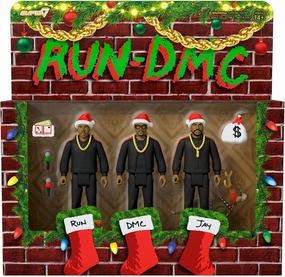 Super7 Run DMC Christmas in Hollis - (3-Pack) 3.75" Run-DMC Action Figures with Accessories Hip Hop Collectibles and Retro Toys