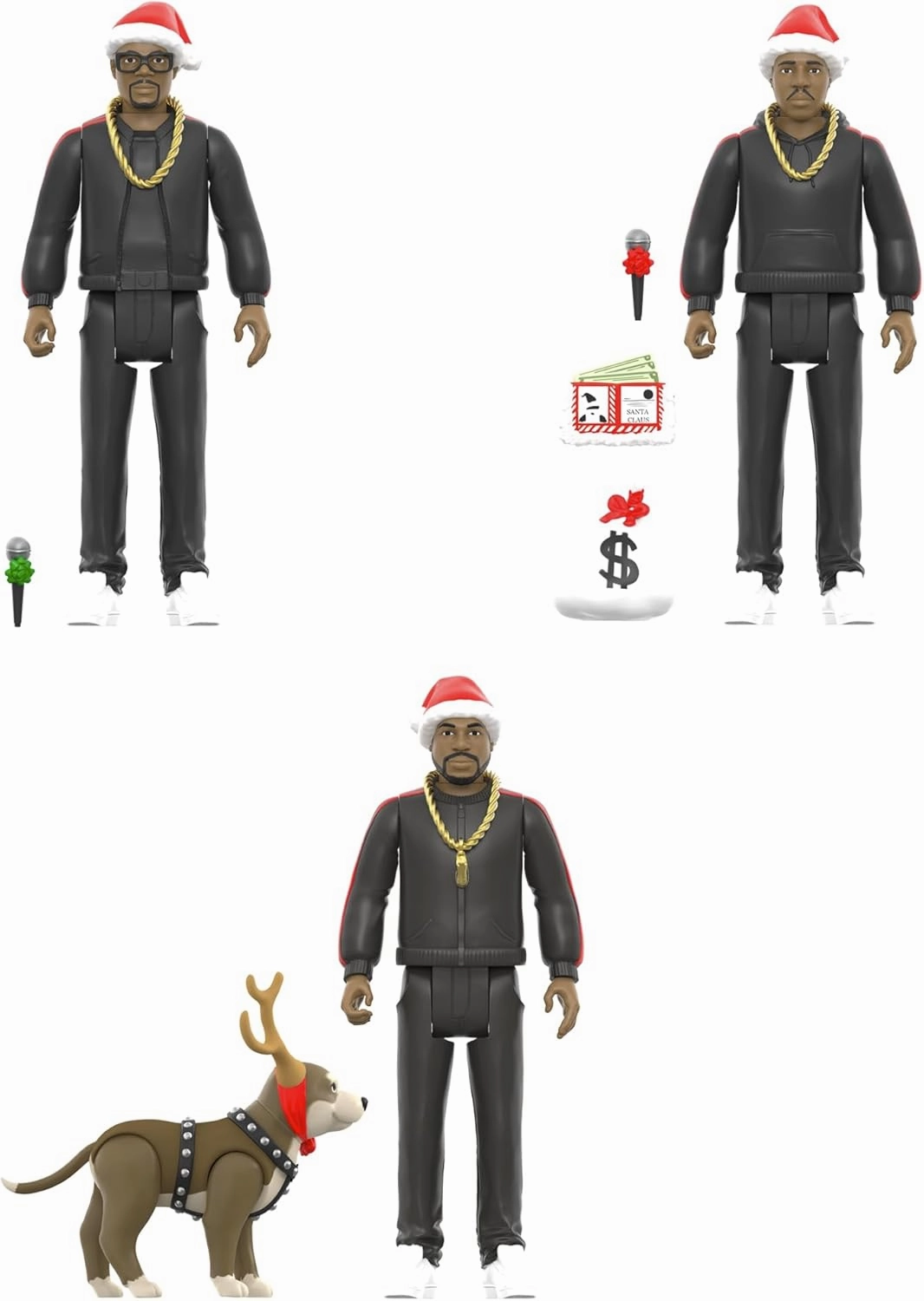Super7 Run DMC Christmas in Hollis - (3-Pack) 3.75" Run-DMC Action Figures with Accessories Hip Hop Collectibles and Retro Toys