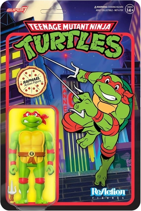 Super7 Teenage Mutant Ninja Turtles Raphael - 3.75" TMNT Action Figure with Accessories Classic Cartoon Collectibles and Retro Toys