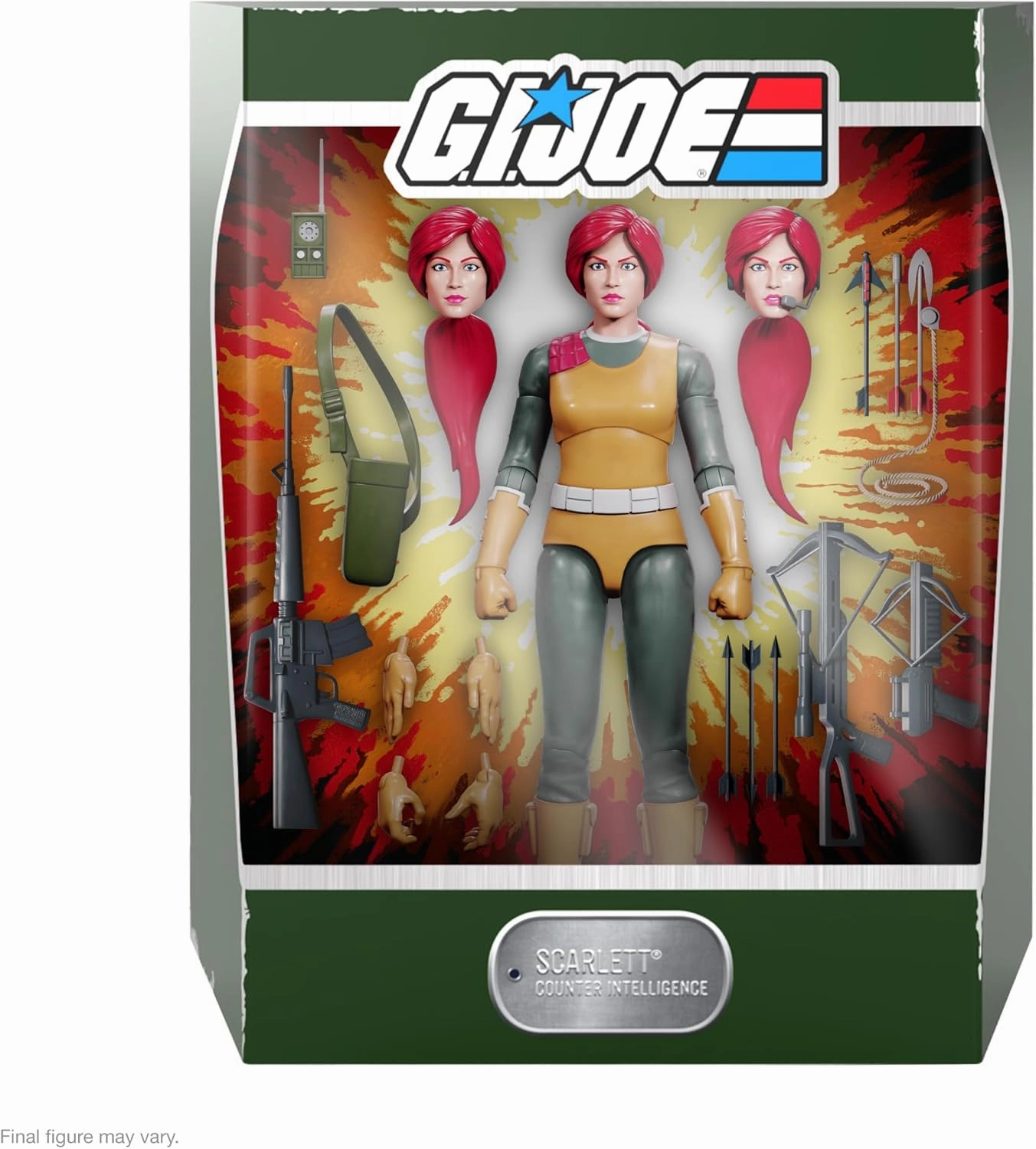 Super7 ULTIMATES! G.I. Joe Scarlett - 7" G.I. Joe Action Figure with Accessories Classic Cartoon Collectibles and Retro Toys