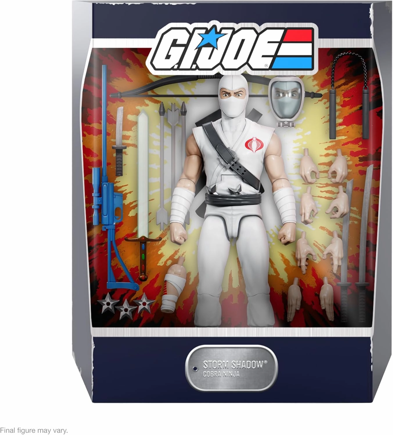 Super7 ULTIMATES! G.I. Joe Storm Shadow - 7" G.I. Joe Action Figure with Accessories Classic Cartoon Collectibles and Retro Toys