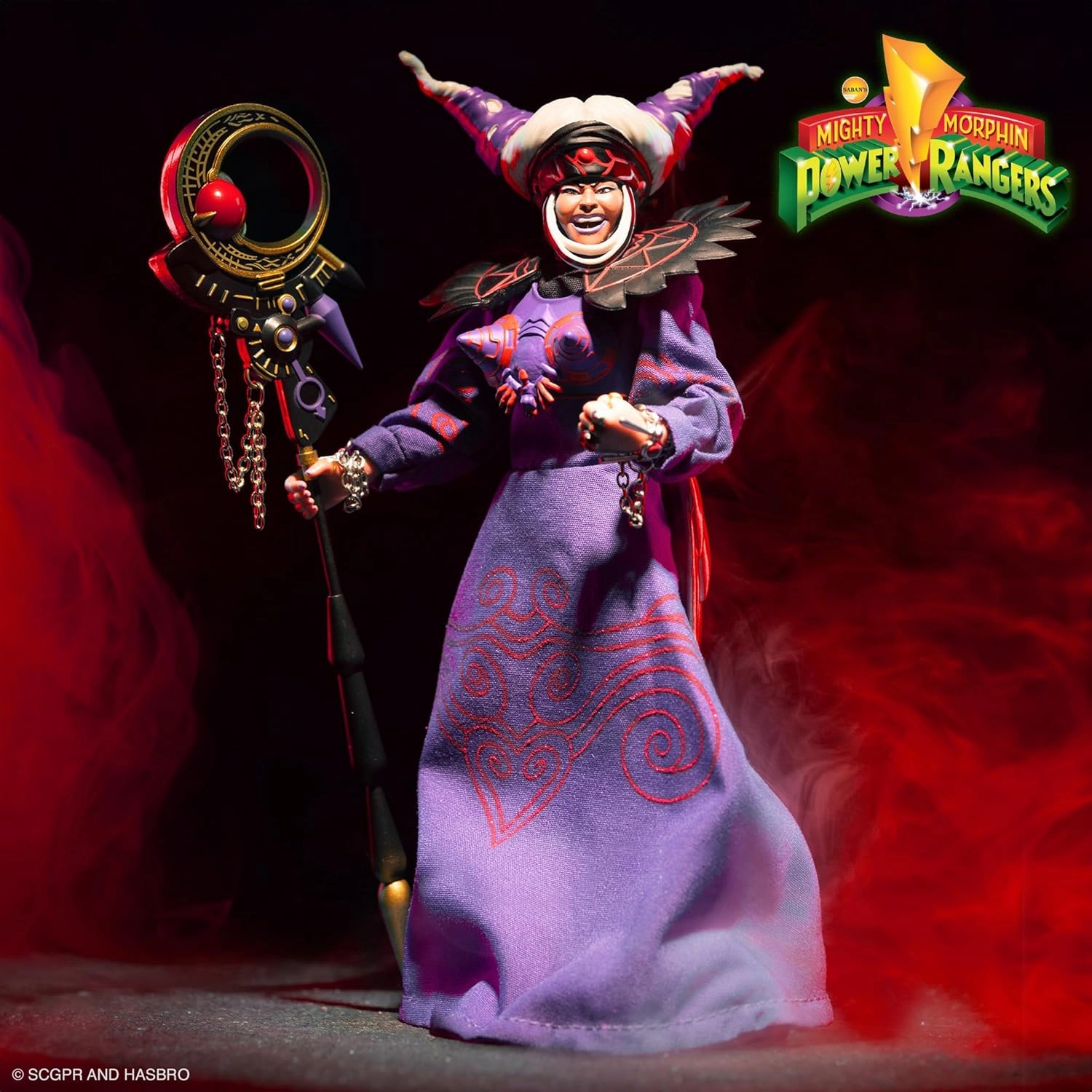 Super7 ULTIMATES! Mighty Morphin Power Rangers Rita Repulsa (Vile Violet) - 7" Power Rangers Action Figure with Accessories Classic TV Show Collectibles and Retro Toys