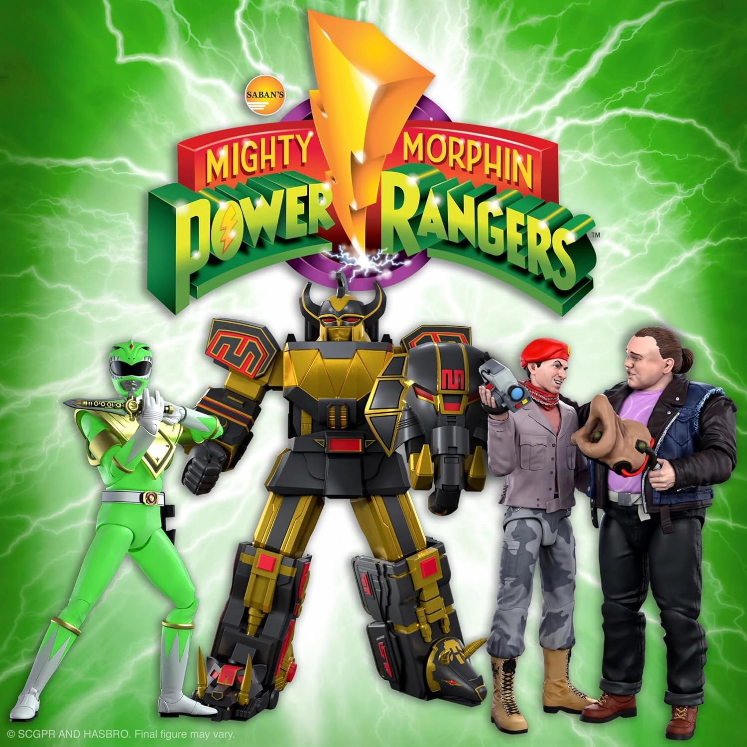 Super7 ULTIMATES! Mighty Morphin Power Rangers Skull - 7" Power Rangers Action Figure with Accessories Classic TV Show Collectibles and Retro Toys