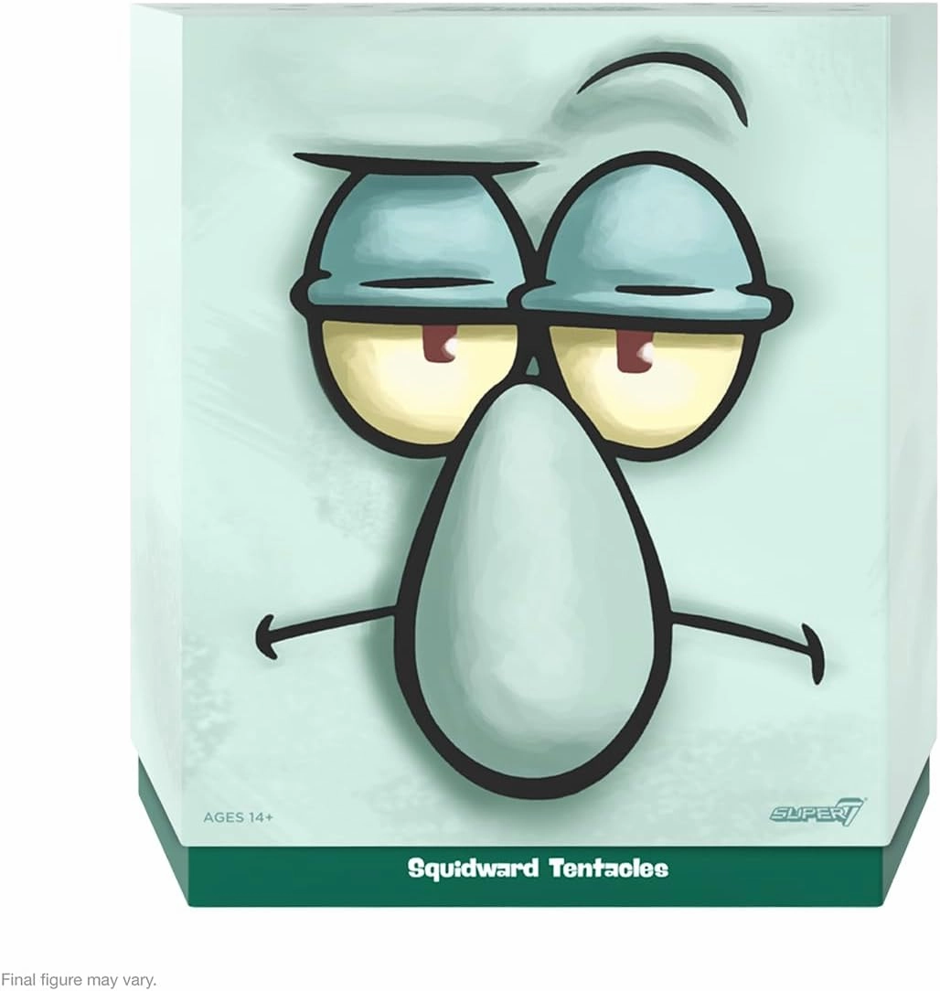 Super7 ULTIMATES! Spongebob Squarepants Squidward - 7" Spongebob Action Figure with Accessories Classic Cartoon Collectibles and Retro Toys