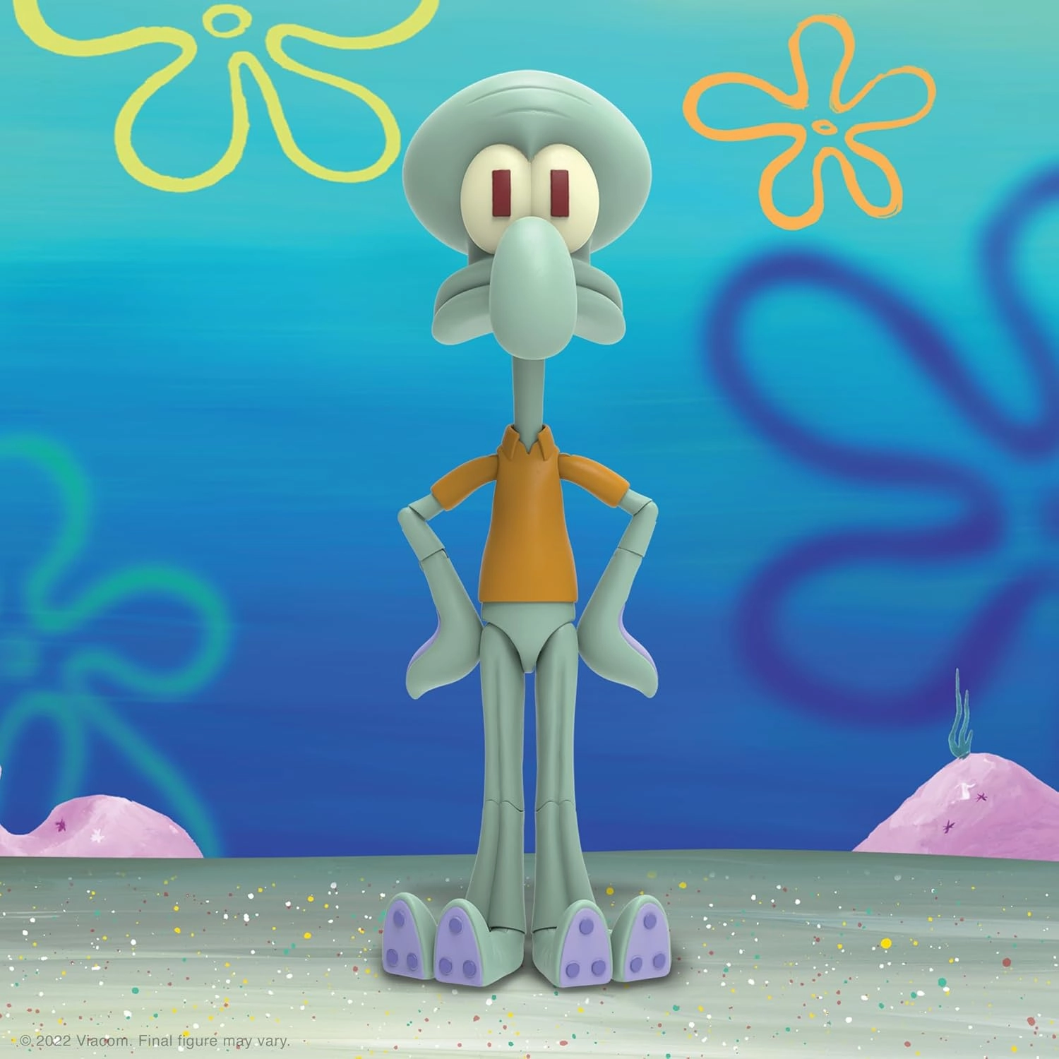 Super7 ULTIMATES! Spongebob Squarepants Squidward - 7" Spongebob Action Figure with Accessories Classic Cartoon Collectibles and Retro Toys