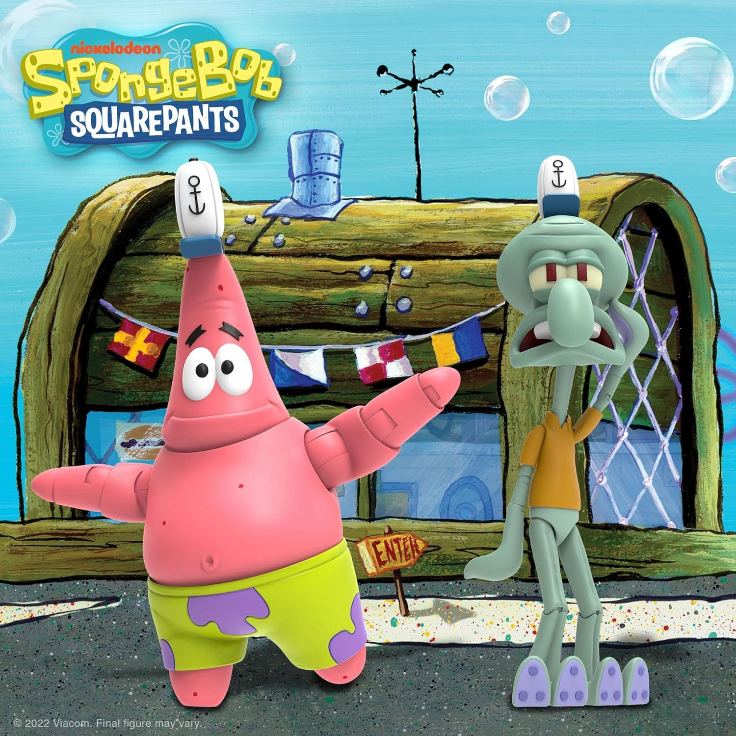 Super7 ULTIMATES! Spongebob Squarepants Squidward - 7" Spongebob Action Figure with Accessories Classic Cartoon Collectibles and Retro Toys