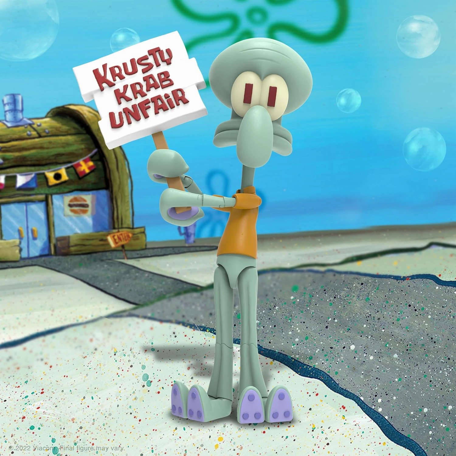 Super7 ULTIMATES! Spongebob Squarepants Squidward - 7" Spongebob Action Figure with Accessories Classic Cartoon Collectibles and Retro Toys