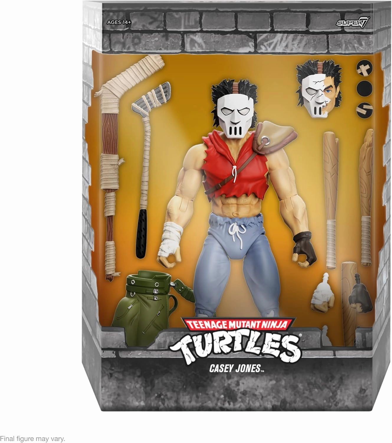 Super7 ULTIMATES! Teenage Mutant Ninja Turtles Casey Jones (Mirage) - 7" TMNT Action Figure with Accessories Classic Cartoon Collectibles and Retro Toys