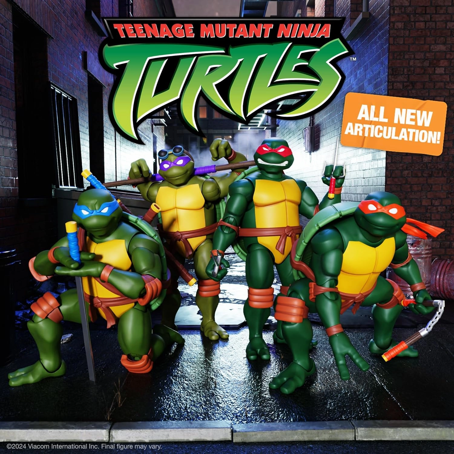 Super7 ULTIMATES! Teenage Mutant Ninja Turtles Leonardo - 7" TMNT Action Figure with Accessories Classic Cartoon Collectibles and Retro Toys