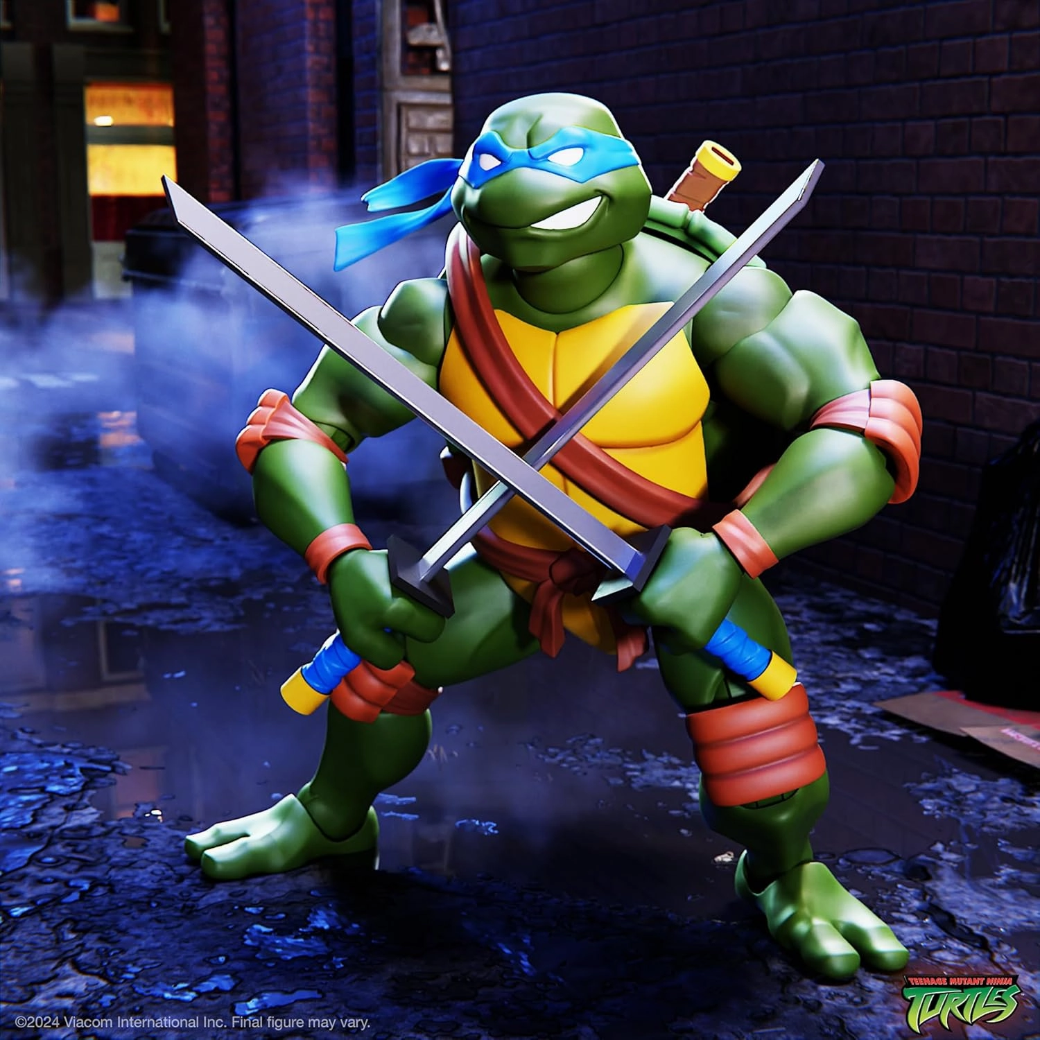 Super7 ULTIMATES! Teenage Mutant Ninja Turtles Leonardo - 7" TMNT Action Figure with Accessories Classic Cartoon Collectibles and Retro Toys