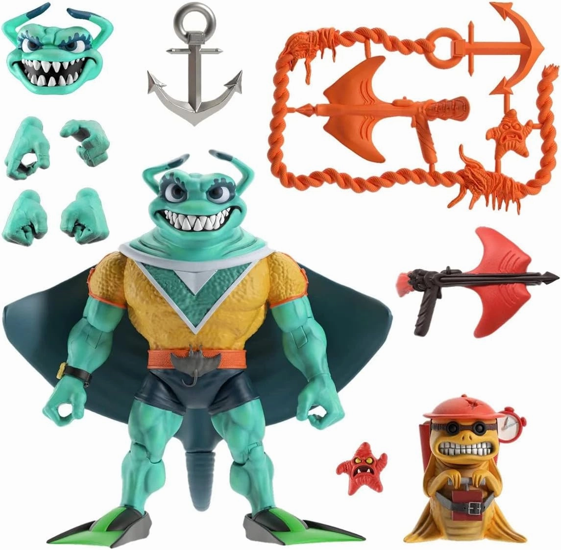 Super7 ULTIMATES! Teenage Mutant Ninja Turtles Ray Fillet - 7" TMNT Action Figure with Accessories Classic Cartoon Collectibles and Retro Toys